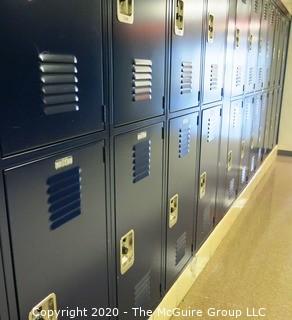 (28) Stacked Blue Metal Combination Lockers