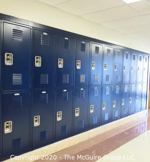 (26) Stacked Blue Metal Combination Lockers