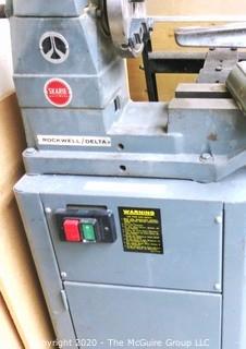 3' Bed Delta Wood Lathe, 3/4HP Rockwell Motor; 110/220v; condition unknown.  