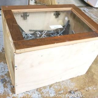 14 x 14 x 19"T Covered Wood Crate with contents 