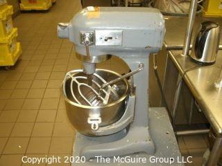 Hobart 3-speed 20 QT Commercial Mixer w/ Whisk, Paddle & SS Bowl on steel platform base