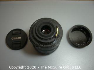 Canon 35mm lens : 58mm EF-S 18-55mm 1:3.5-5.6 IS II screw mount