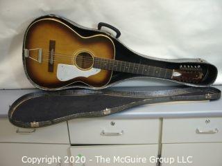 Vintage Made In USA Stella Harmony Model H 913 Acoustic 12 String Guitar.