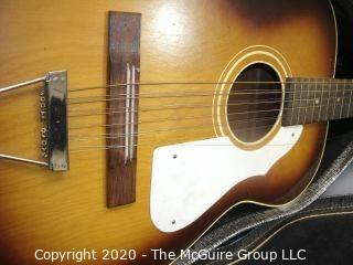 Vintage Made In USA Stella Harmony Model H 913 Acoustic 12 String Guitar.