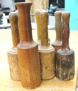 (8) WOODEN MALLETS 