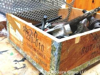 ECLECTIC Collection of METAL in WOOD CRATE 