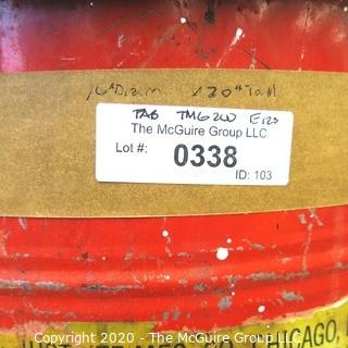 16" Diameter x 20"T Industrial Red Justrite 14 Gallon Oily Waste Can  (USED)