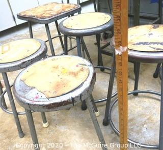 (8) Industrial Stools; Heights and styles vary. 