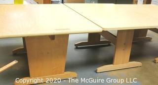 (3) 42" x 60" x 29"t Wood Craft or Project Tables. Can be used together to form one long table. 