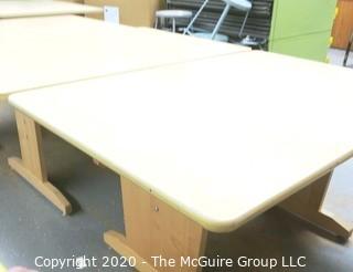 (3) 42" x 60" x 29"t Wood Craft or Project Tables. Can be used together to form one long table. 