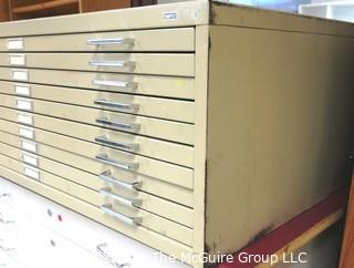 48" x 35" x 16" Safco Facil Steel (10) Drawer Flat File