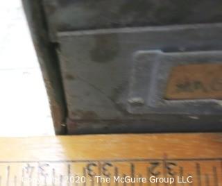 12" x 33" x 11"t Vintage Industrial Tool File Chest.  Missing Drawers.