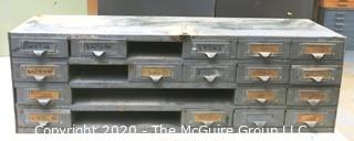 12" x 33" x 11"t Vintage Industrial Tool File Chest.  Missing Drawers.