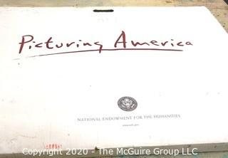 Box of Picturing America National Endowments for the Arts Laminated Posters.