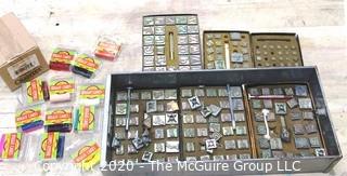 Collection of Art Tools including Metal Stamps