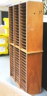 33" x 12 x 65"t Flat File Wooden Storage Cabinet. 