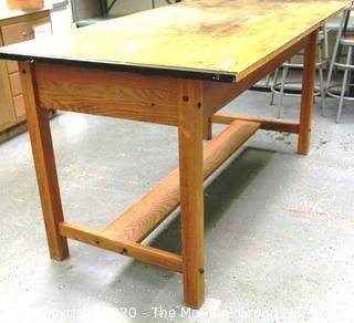 72" x 38" x 37"t  Wooden Industrial Work Table.  