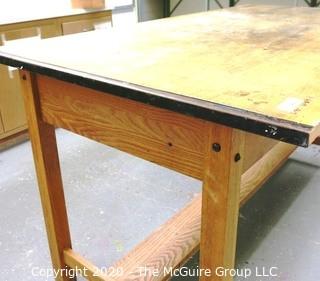 72" x 38" x 37"t  Wooden Industrial Work Table.  