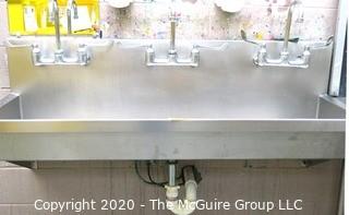 20 x 60" Three station stainless steel sink