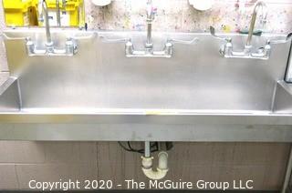 20 x 60" Three station stainless steel sink