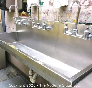 20 x 60" Three station stainless steel sink