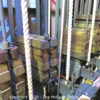 Approximately 150 Cast Iron Stage Counterweights