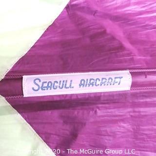 Vintage Purple & Green Seagull Aircraft Hang Glider.  Found on back stage wall. 