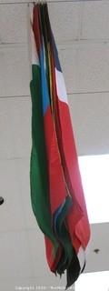 Group of Large International Flags. Various Countries