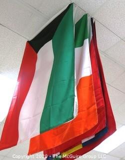 Group of Large International Flags. Various Countries