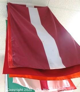 Group of Large International Flags. Various Countries