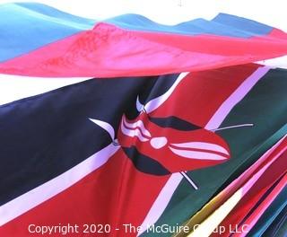 Group of Large International Flags. Various Countries