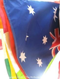 Group of Large International Flags. Various Countries