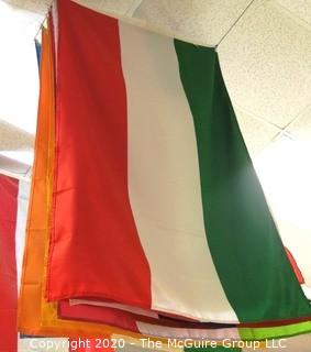 Group of Large International Flags. Various Countries