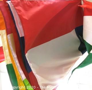 Group of Large International Flags. Various Countries