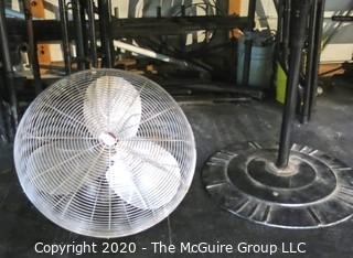 Industrial Electric Fan on Stand; working condition