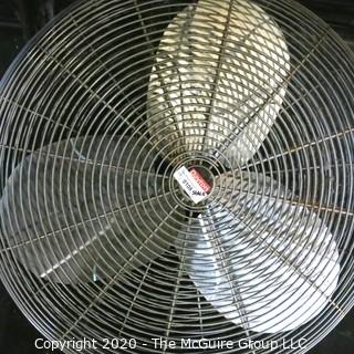 Industrial Electric Fan on Stand; working condition