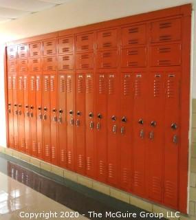 Set of (18) 6" X 48" Metal Combination Hall Lockers