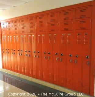 Set of (18) 6" X 48" Metal Combination Hall Lockers