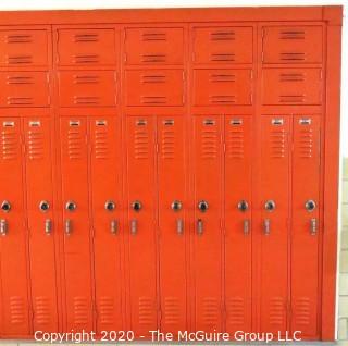 Set of (18) 6" X 48" Metal Combination Hall Lockers