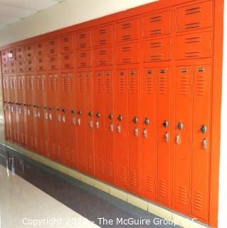 Set of (24) 6" X 48" Metal Combination Hall Lockers