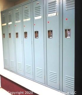 Set of (14) Grey 12" x 72" Metal Lockers