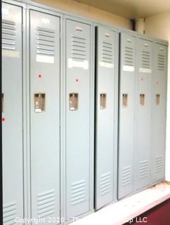 Set of (14) Grey 12" x 72" Metal Lockers