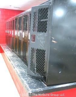 Set of (20) 18w x 16"d x 42"t Double Sided Mesh Door Lockers. 