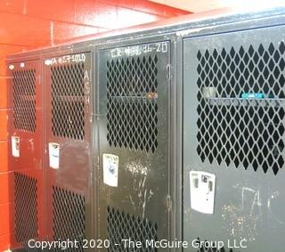 Set of (20) 18w x 16"d x 42"t Double Sided Mesh Door Lockers. 