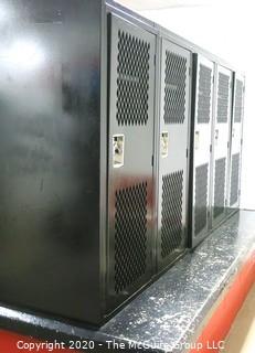 Set of (10) 18w x 16"d x 42"t Double Sided Mesh Door Lockers.