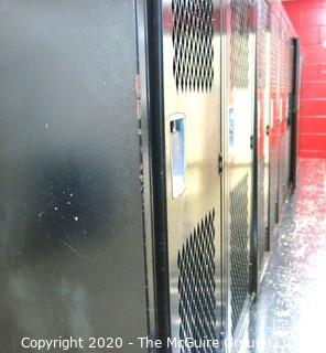  Set of (20) 18w x 16"d x 42"t Double Sided Mesh Door Lockers.