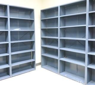 (14) 36"w x 12"d x 72"t Metal Shelving 