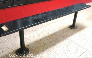 (5) Wooden Locker Room Benches with Metal Pole Bases (Buyer to Disassemble)