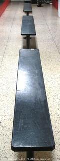 (5) Wooden Locker Room Benches with Metal Pole Bases (Buyer to Disassemble)