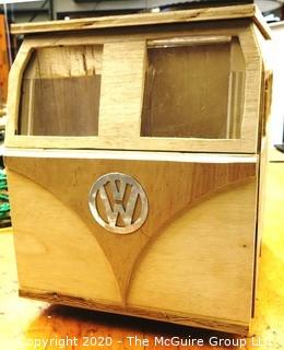 Student Made VW Bug Little Library Box.  Measures approximately 15" x 23"x 12.  Opens from Top.  